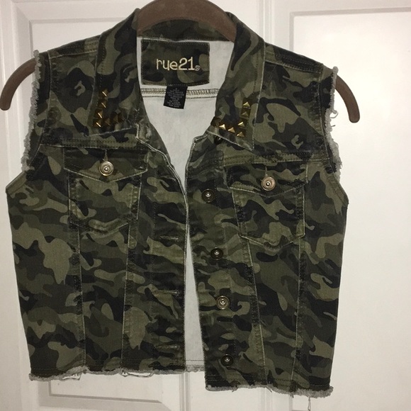 camo jean vest